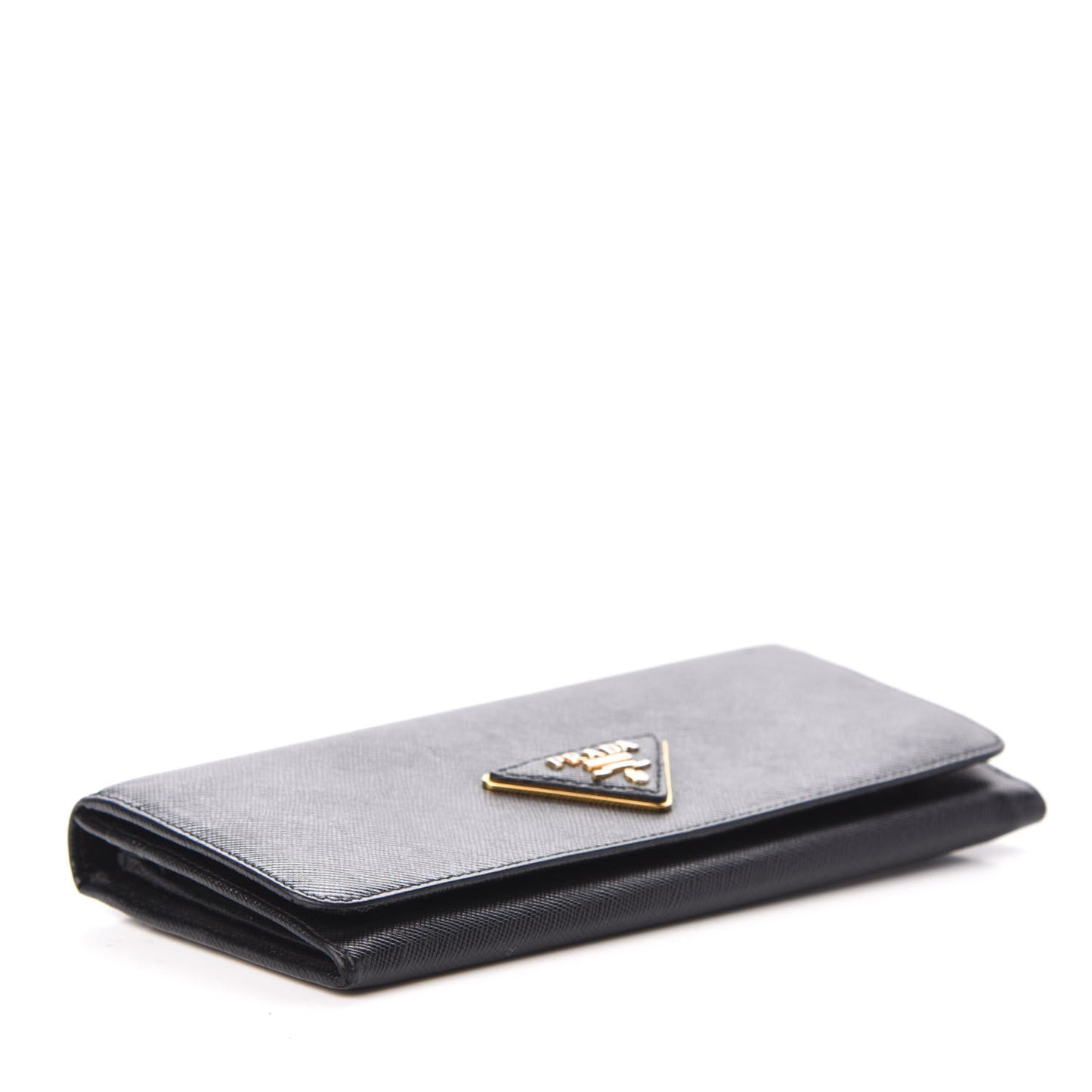 Saffiano Continental Flap Wallet Black