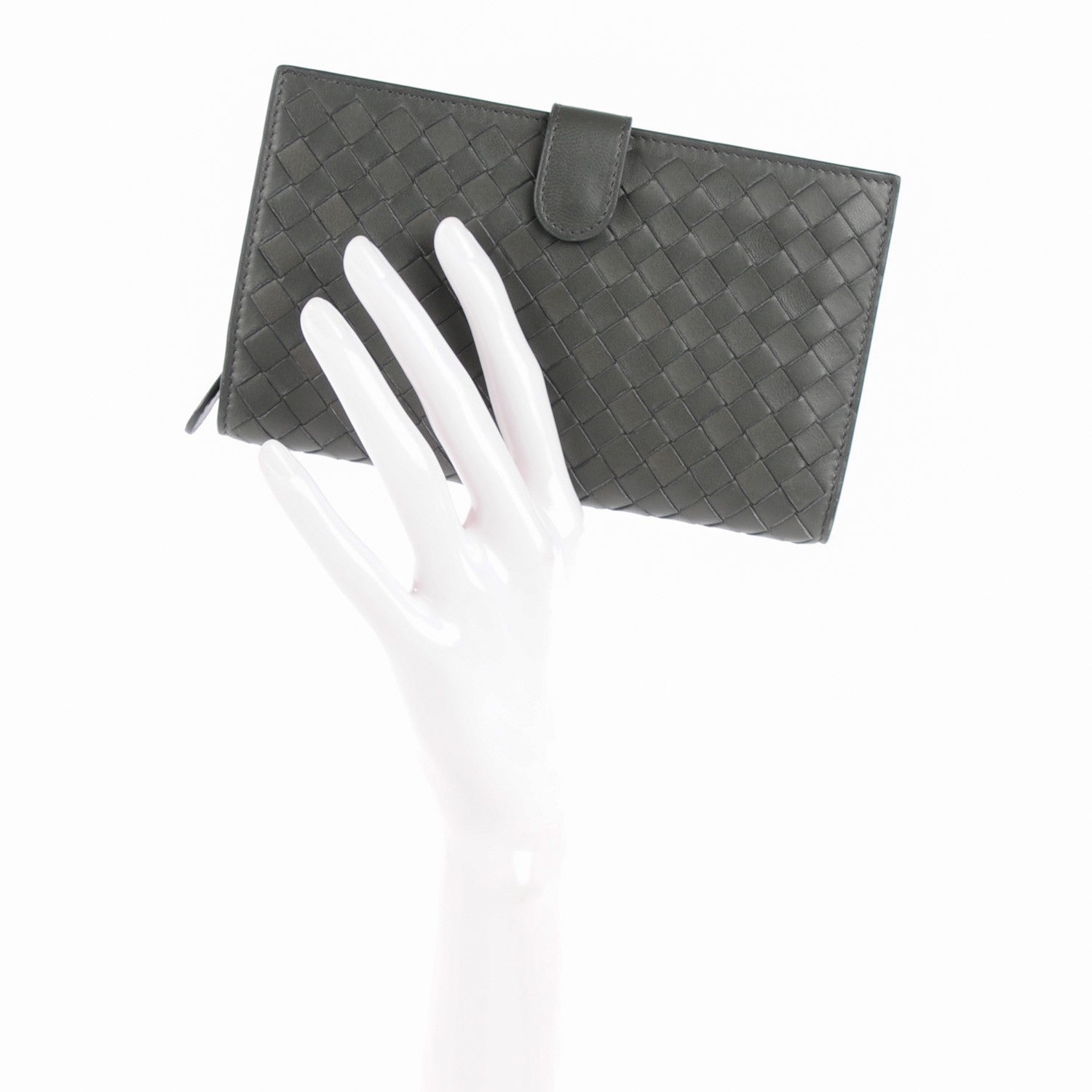 Bottega Veneta Nappa Intrecciato Continental Wallet Grey 2 of 8