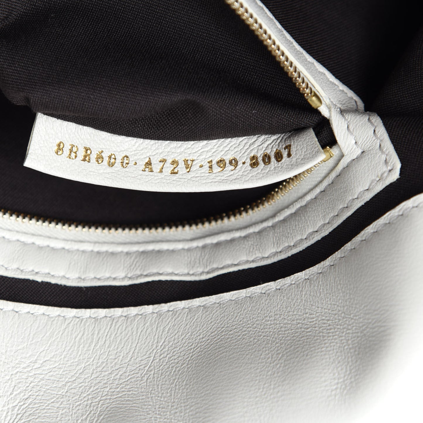 Nappa FF 1974 Embossed Baguette White