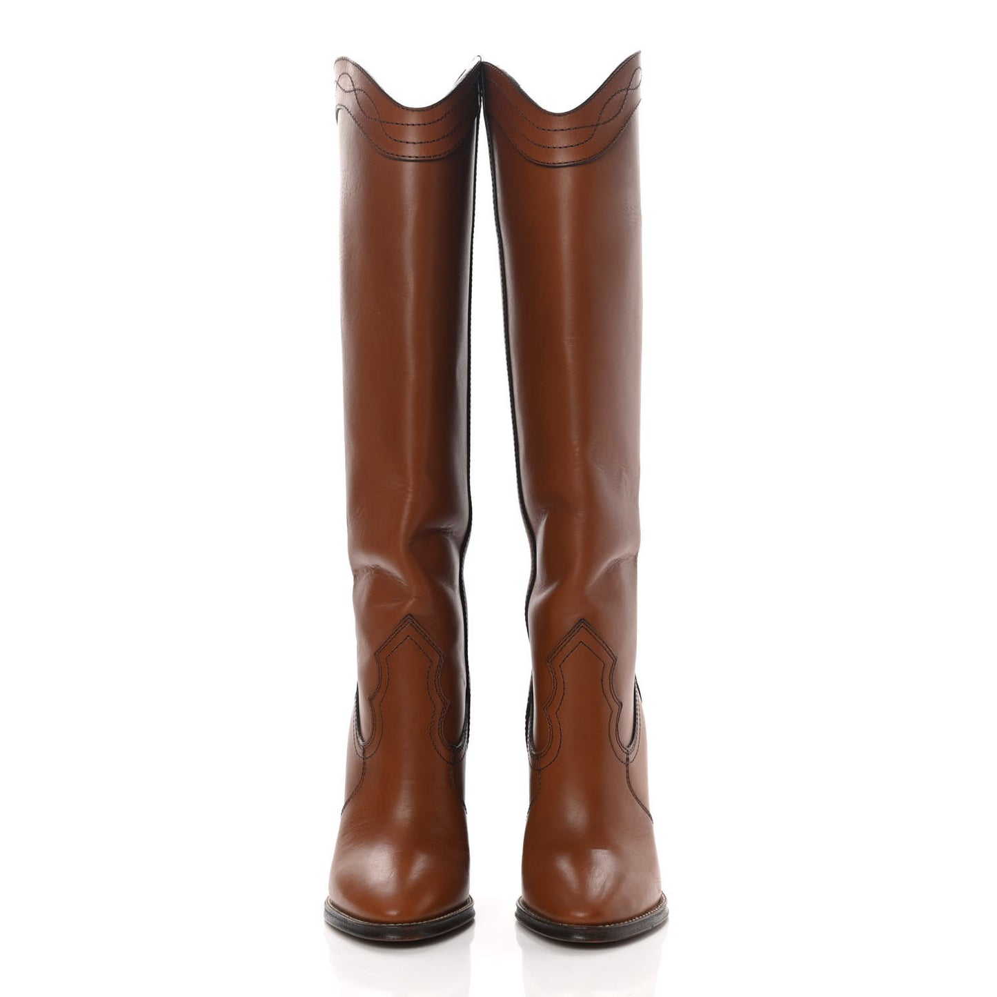 Kate 105 Western Knee High Boots 36.5 New Papaya