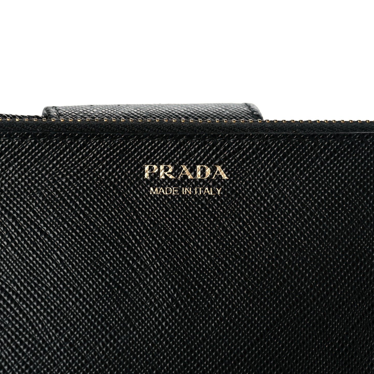 Saffiano Metal Tab Wallet Black