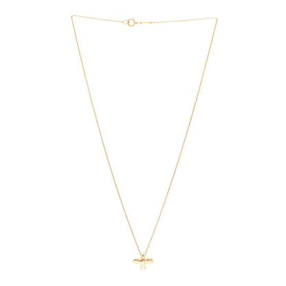 Tiffany 18K Yellow Gold Dove Pendant Necklace 3 of 4