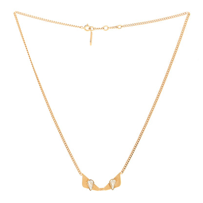 Fendi Metal Monster Eye Necklace Gold 2 of 4