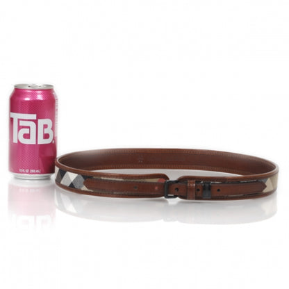 Burberry Leather Canvas Nova Check Belt 34 2 of 6