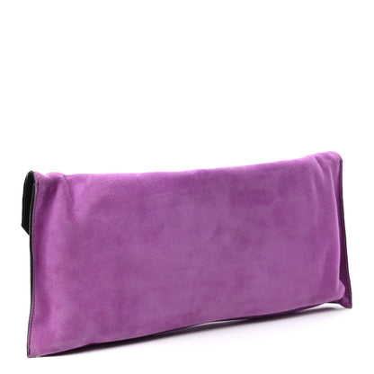 Alexander McQueen Suede Skull Clutch Purple 3 of 9