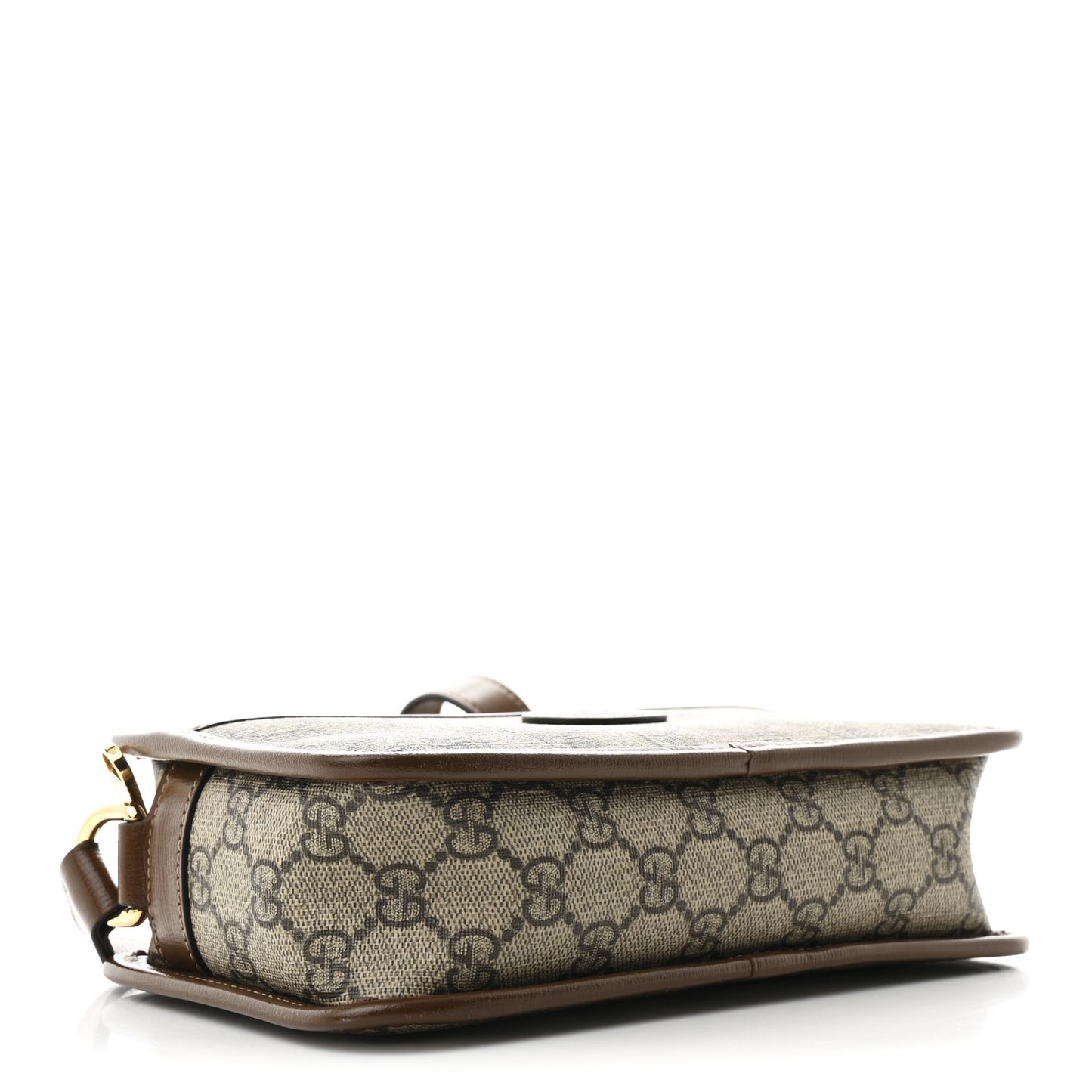 GG Supreme Monogram Azalea Calfskin Mini Retro Interlocking G Shoulder Bag Beige Ebony Brown Sugar
