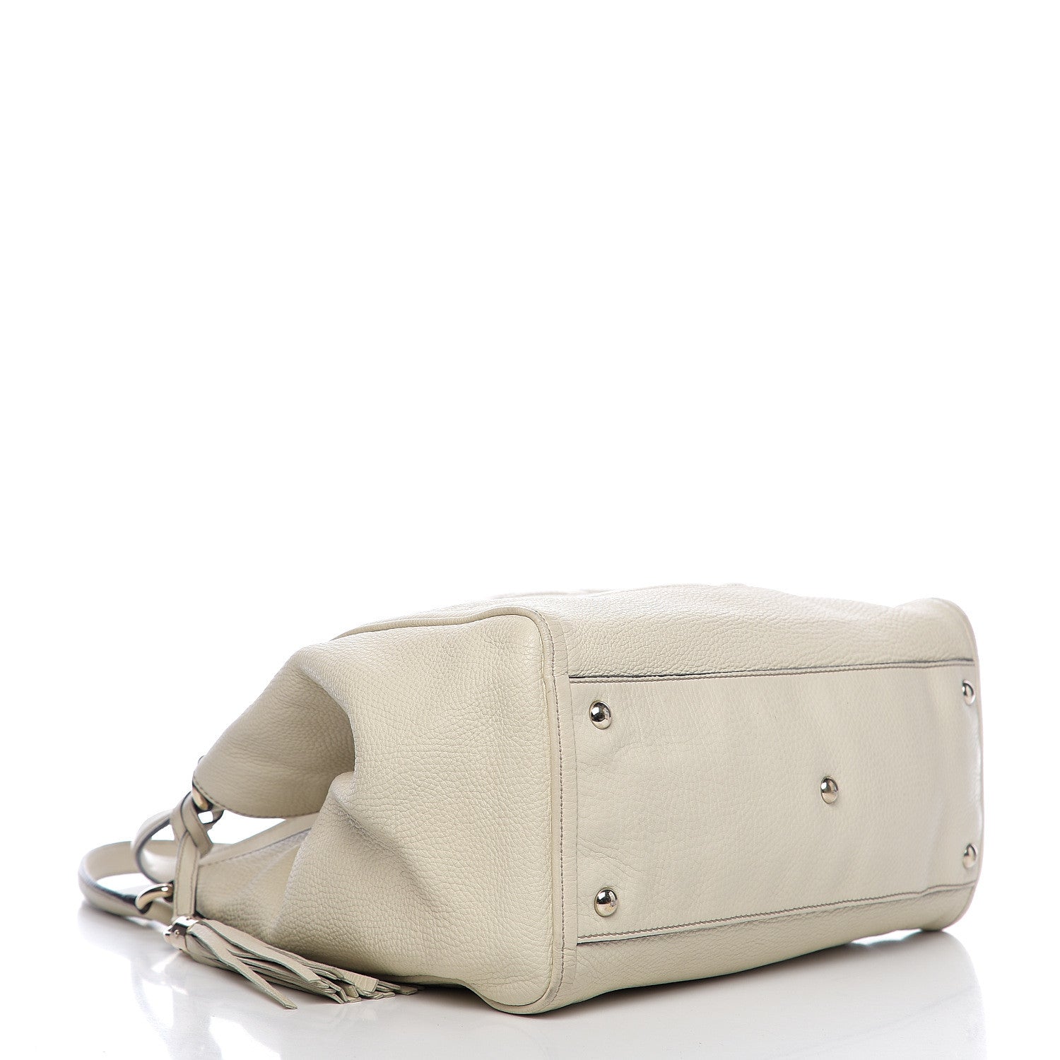 Gucci Pebbled Calfskin Medium Soho Shoulder Bag Off White 3 of 11