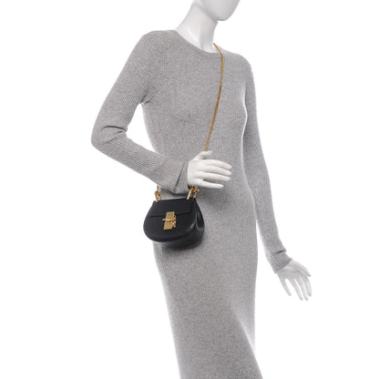 Chloe Grained Lambskin Nano Drew Shoulder Bag Black 2 of 8