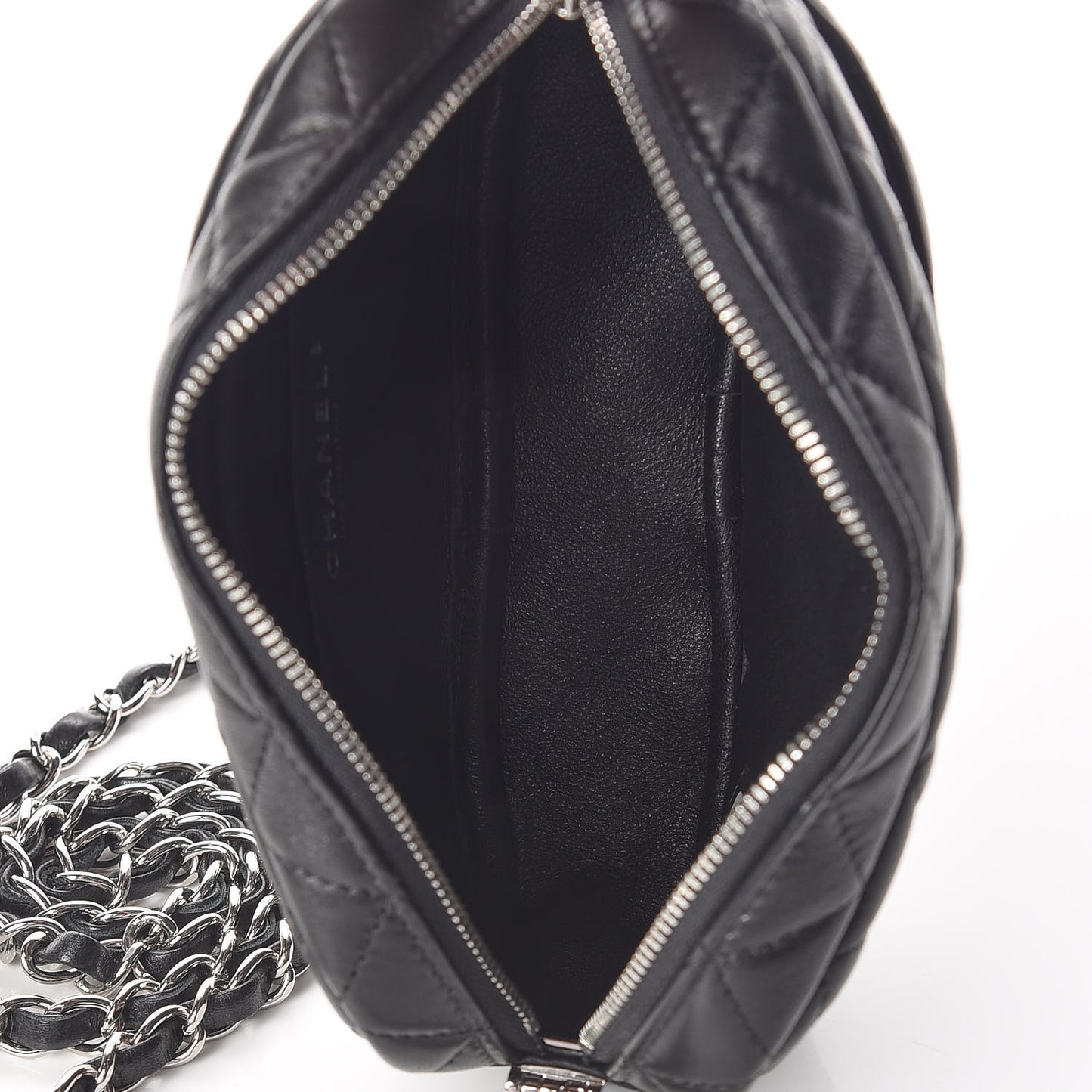 Lambskin Quilted Small Timeless Camera Case Black