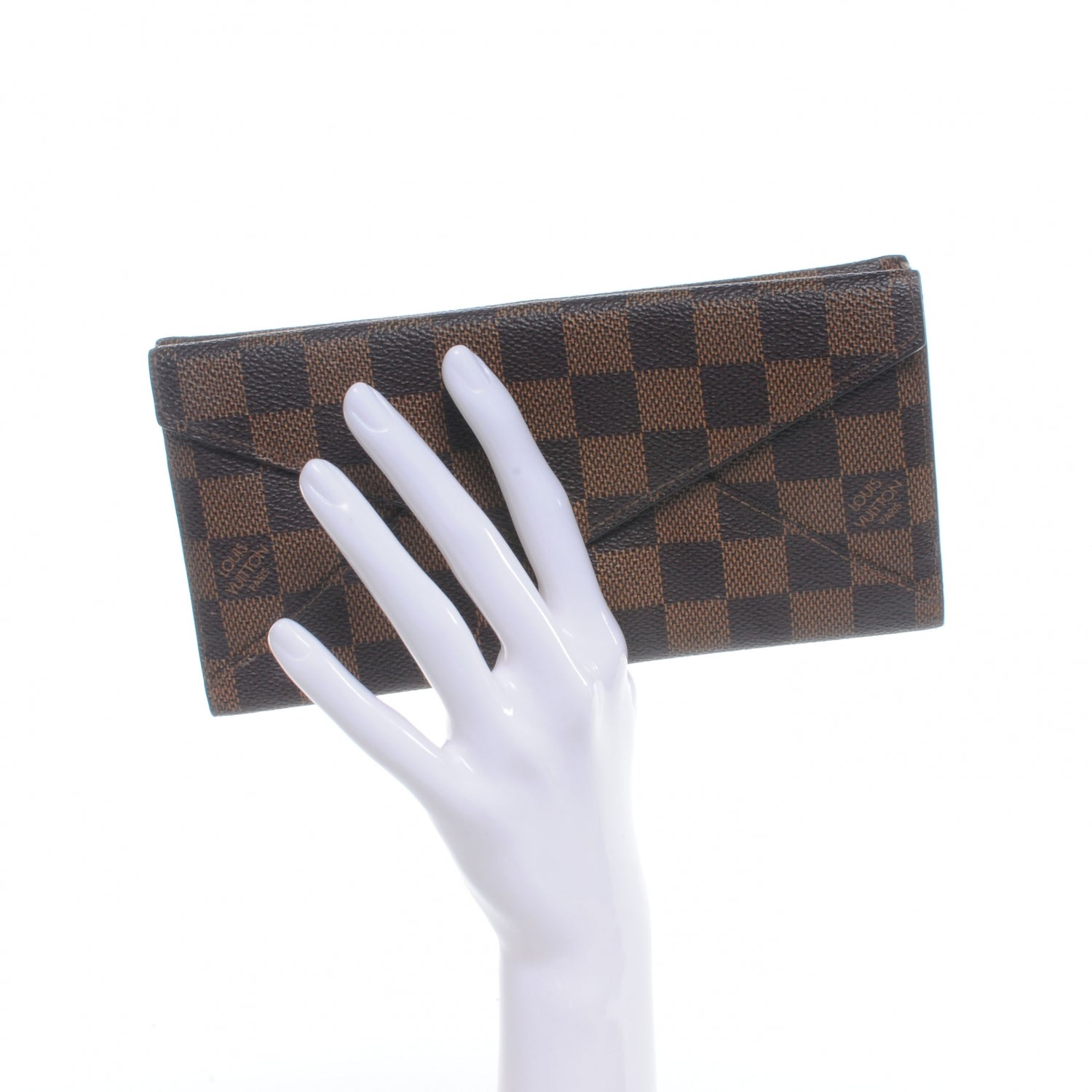 Louis Vuitton Damier Ebene Long Origami Wallet 2 of 6