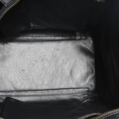 Celine Leather and Tweed Tartan Mini Luggage Bag Midnight 8 of 8