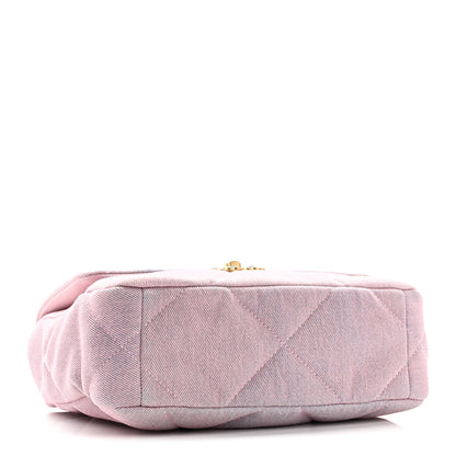 Chanel Denim Quilted Medium Chanel 19 Flap Blue Pink 4 of 10