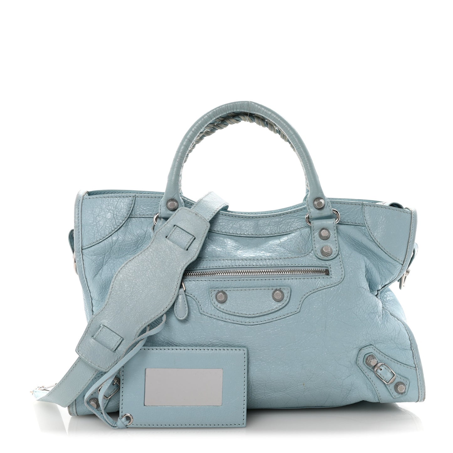 Agneau Giant 12 Silver Hardware City Bleu Dragee