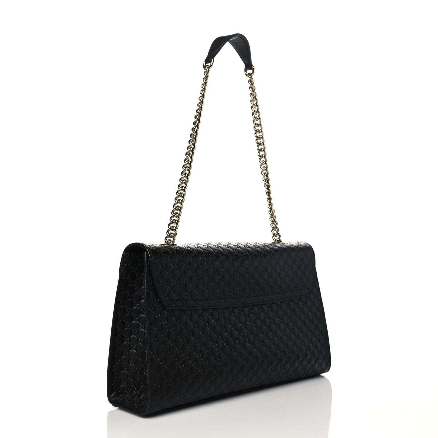 Microguccissima Medium Emily Chain Shoulder Bag Black