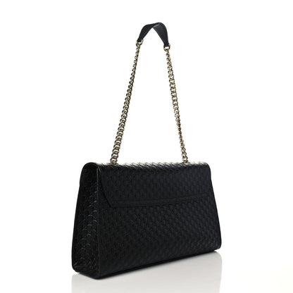 Gucci Microguccissima Medium Emily Chain Shoulder Bag Black 3 of 10