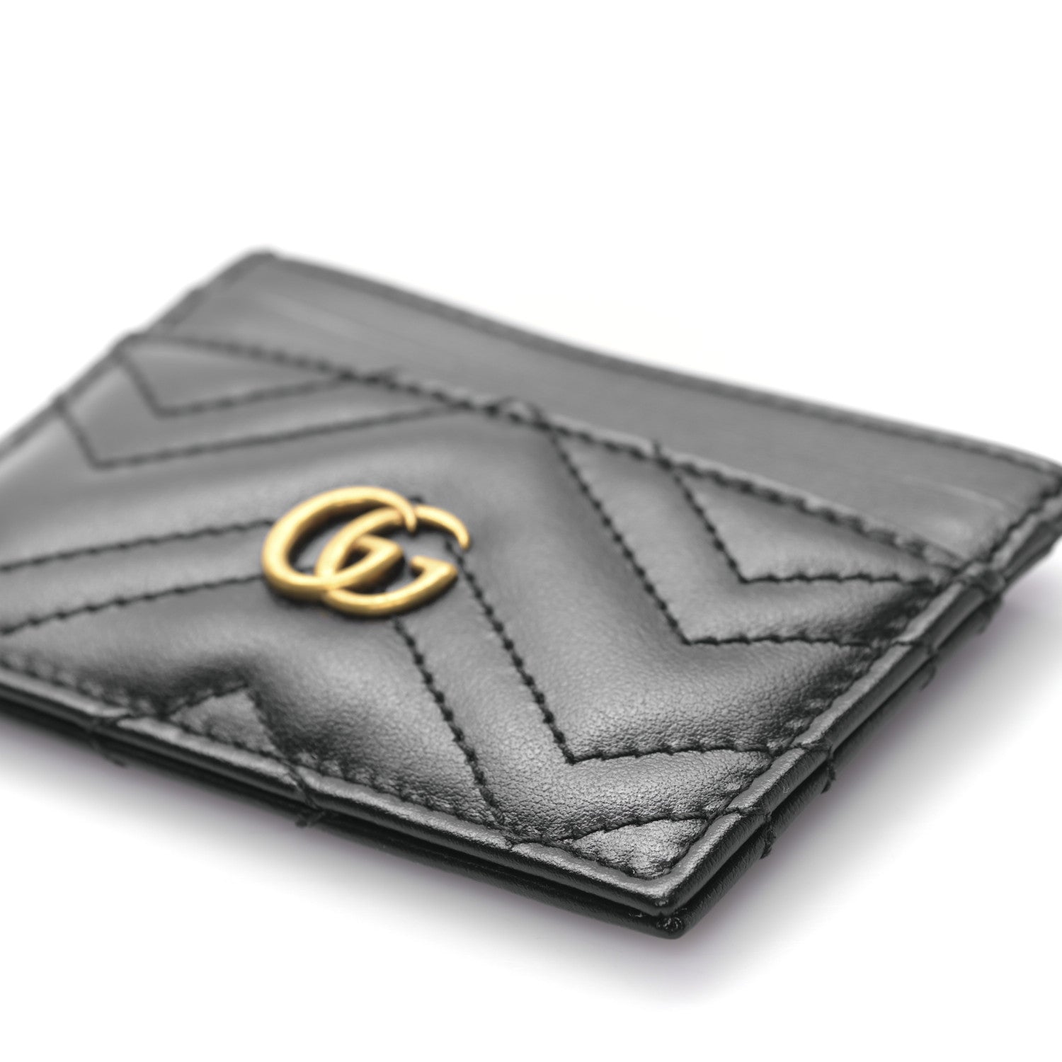 Gucci Calfskin Matelasse GG Marmont Card Holder Black 8 of 8