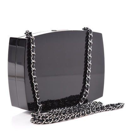 Chanel Plexiglass Compact Box Clutch Black 3 of 10