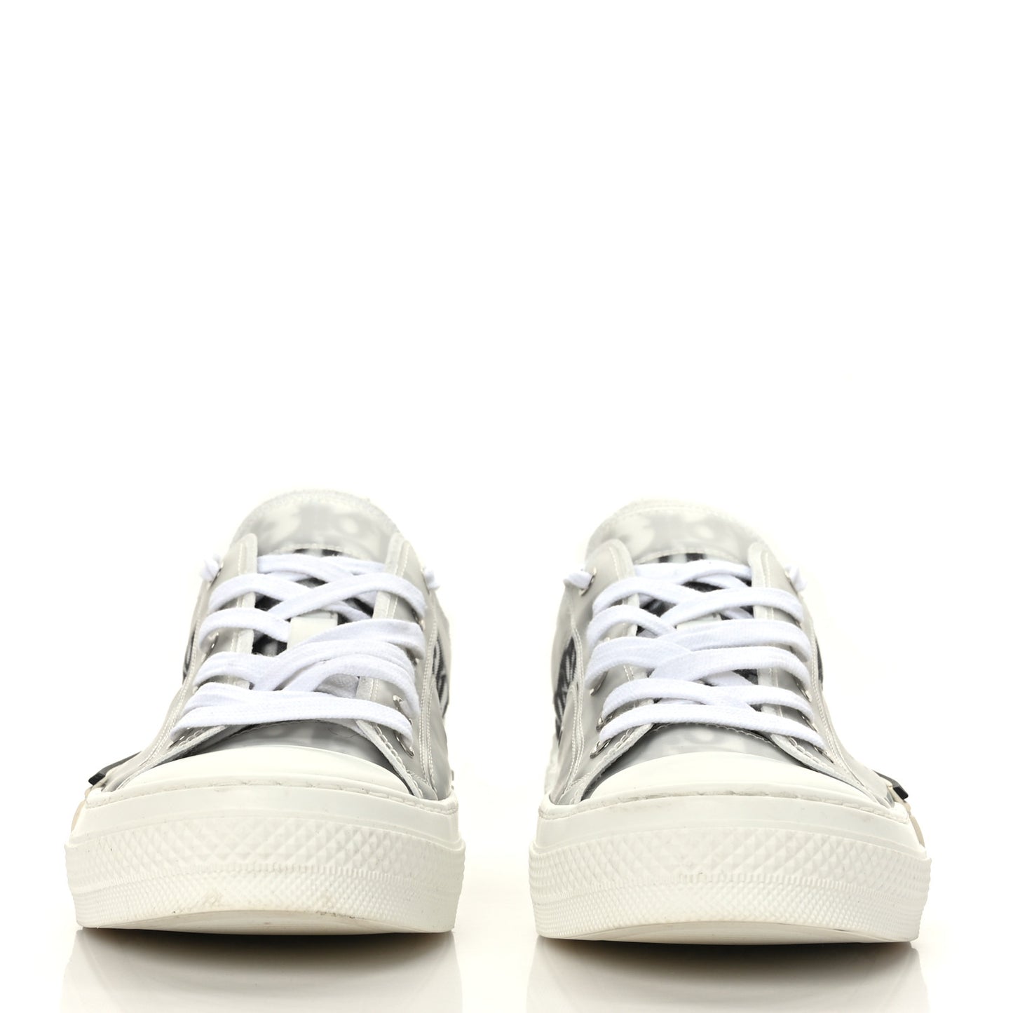 Technical Canvas Oblique Mens B23 Low Top Sneakers 43 White Black