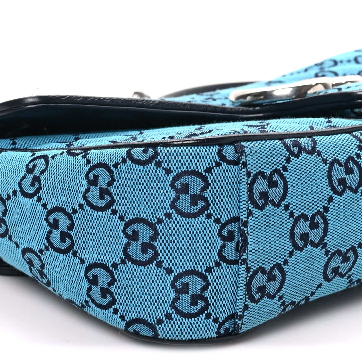 Monogram Multicolor Matelasse Diagonal Small GG Marmont Shoulder Bag Light Blue