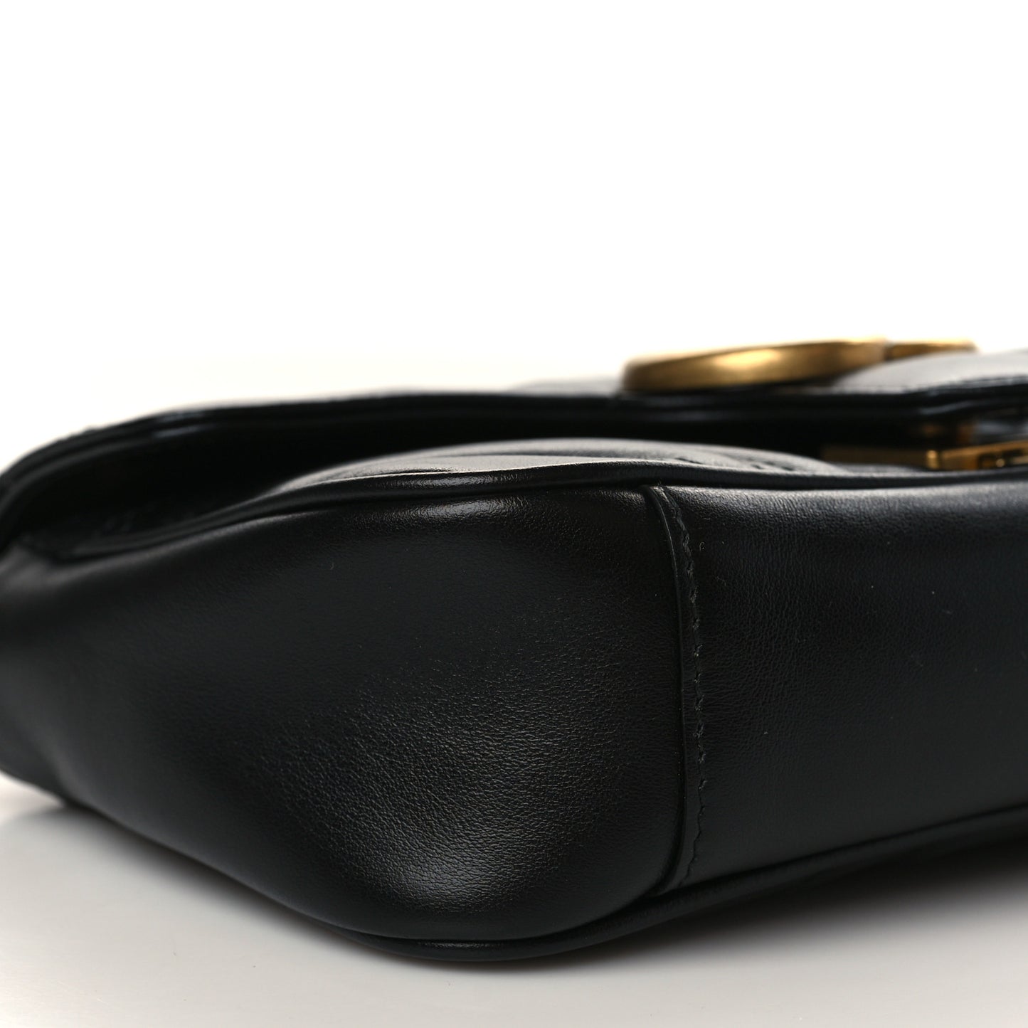 Calfskin Matelasse Mini GG Marmont Shoulder Bag Black