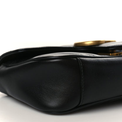 Gucci Calfskin Matelasse Mini GG Marmont Shoulder Bag Black 7 of 9