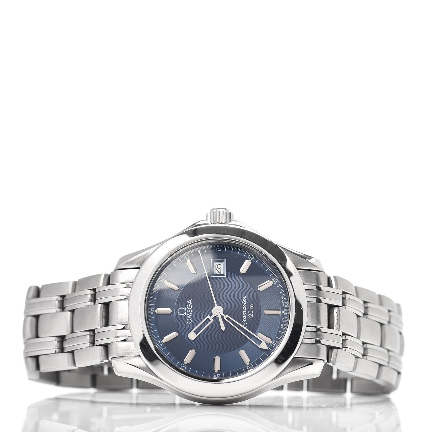 Stainless Steel 36mm Seamaster 120M Quartz Watch Blue 2511.81