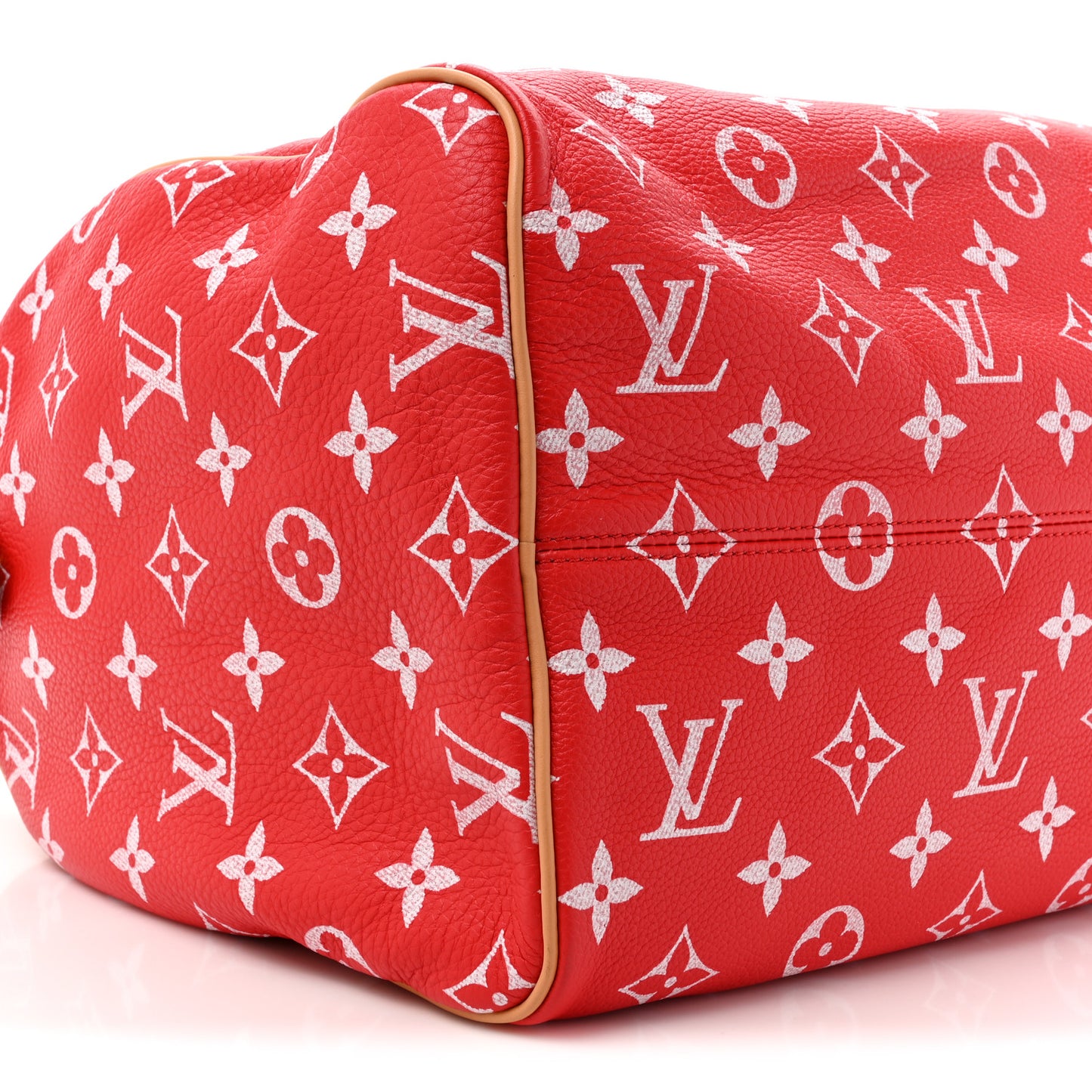 LOUIS VUITTON Calfskin Monogram Speedy P9 Bandouliere 40 Red