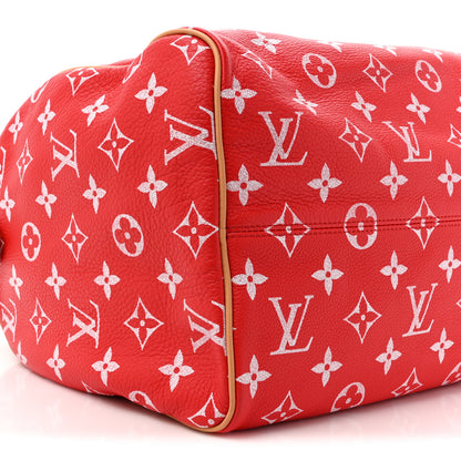 Louis Vuitton LOUIS VUITTON Calfskin Monogram Speedy P9 Bandouliere 40 Red 13 of 14