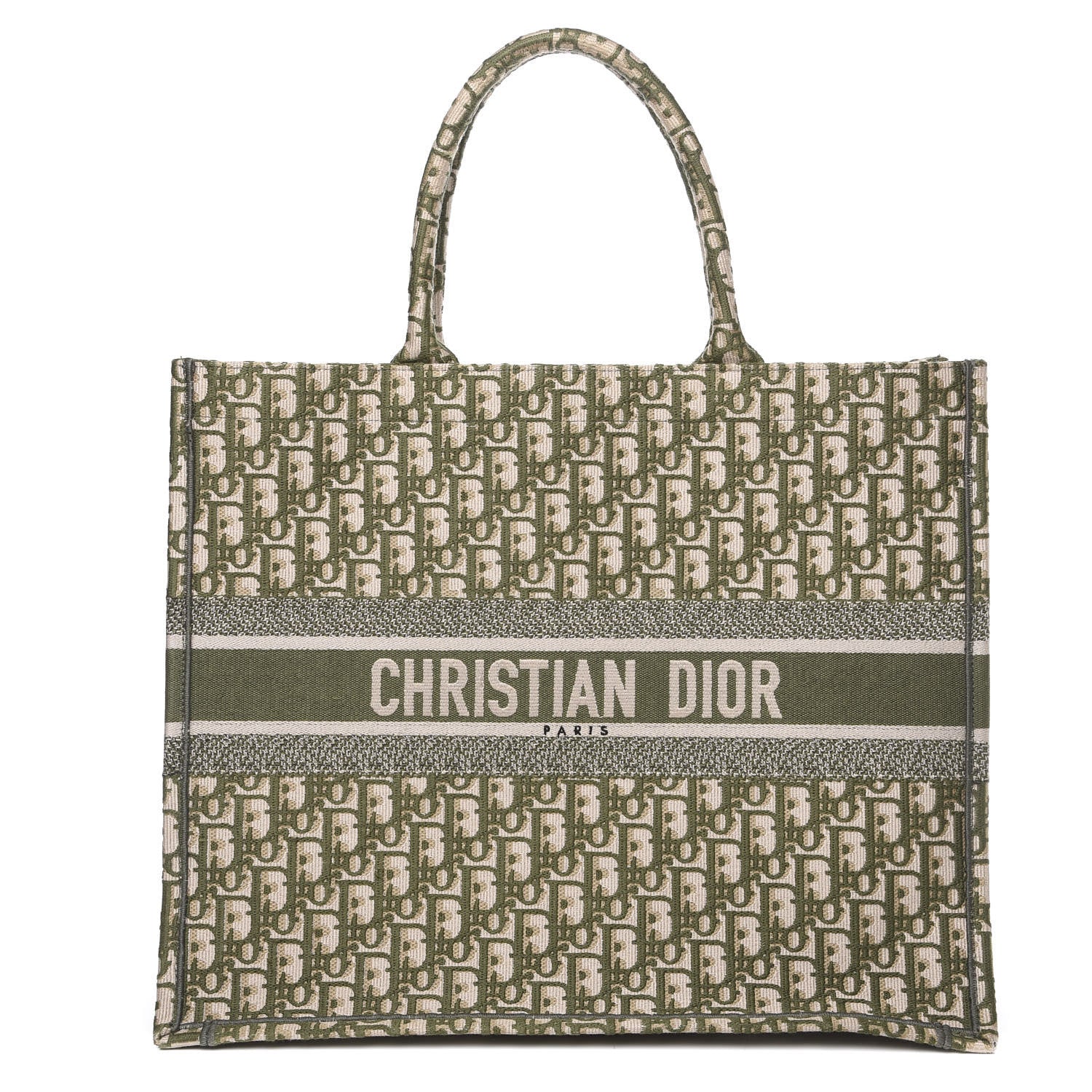 Christian Dior Oblique Book Tote Green Multicolor 1 of 13