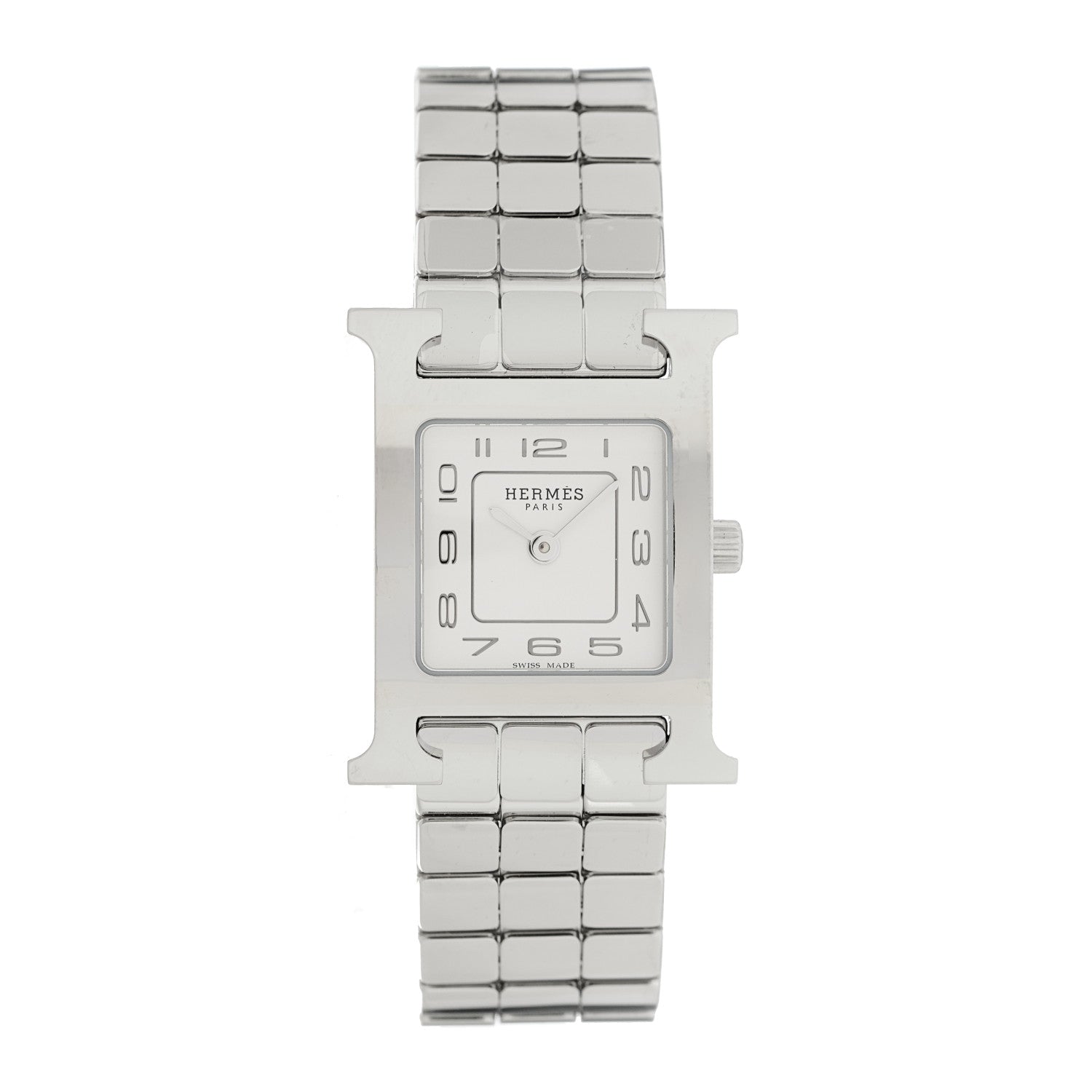 Hermes Stainless Steel 21mm Heure H Hour Quartz Watch 1 of 5