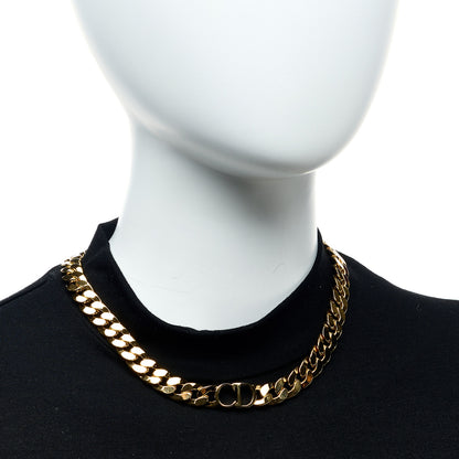 Christian Dior Metal Danseuse Etoile Chain Choker Necklace Gold 2 of 5