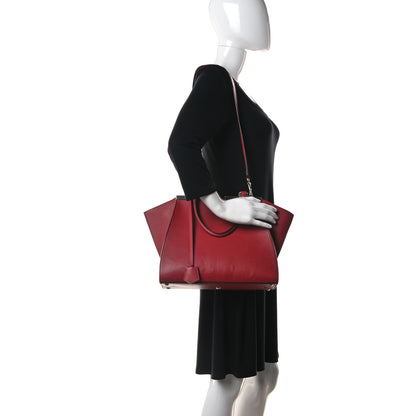 Fendi Vitello Dolce Shiny Nappa Petite 3Jours Tote Mattone Maldives 2 of 14