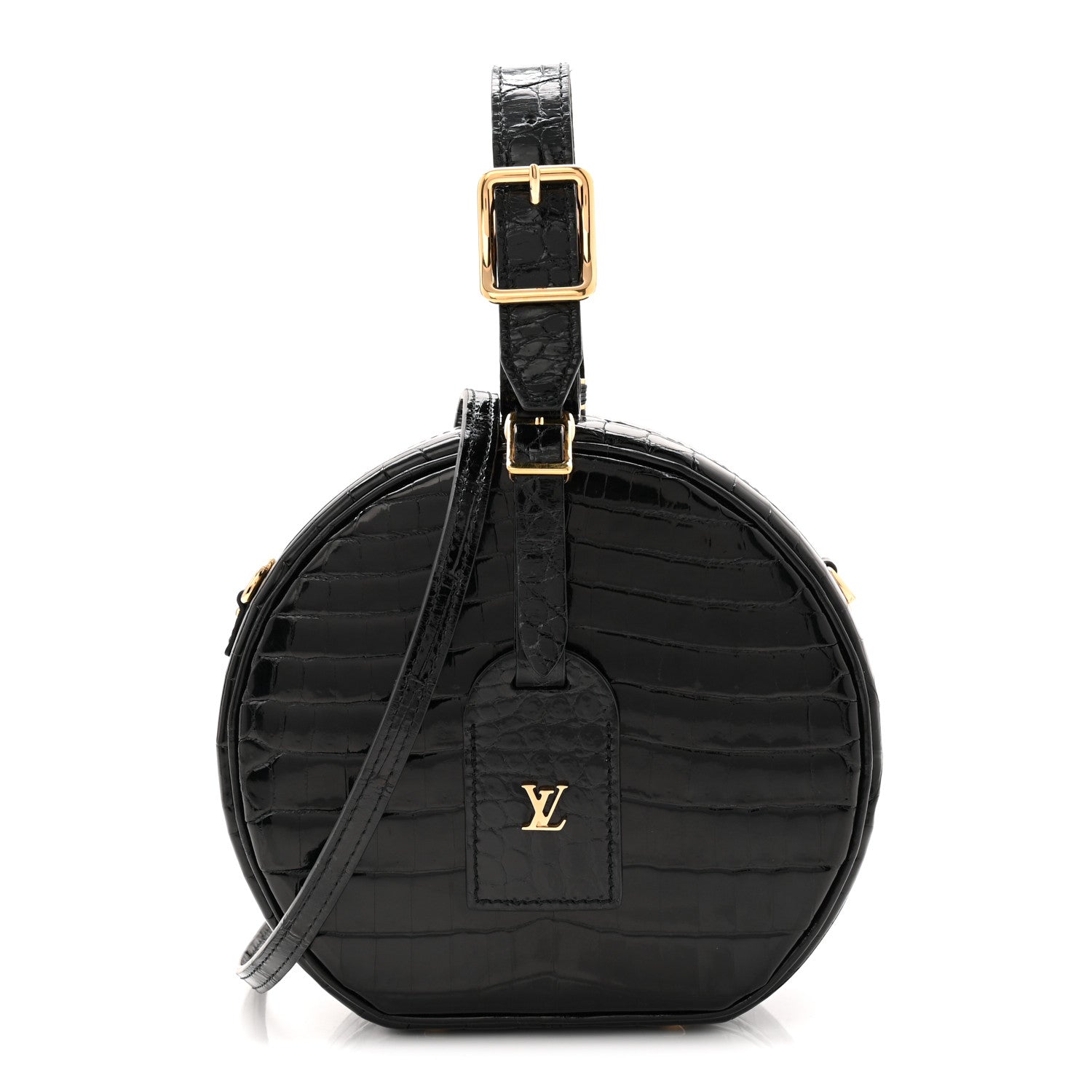 Louis Vuitton Crocodile Petite Boite Chapeau Black 1 of 9