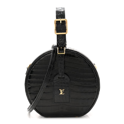 Louis Vuitton Crocodile Petite Boite Chapeau Black 1 of 9