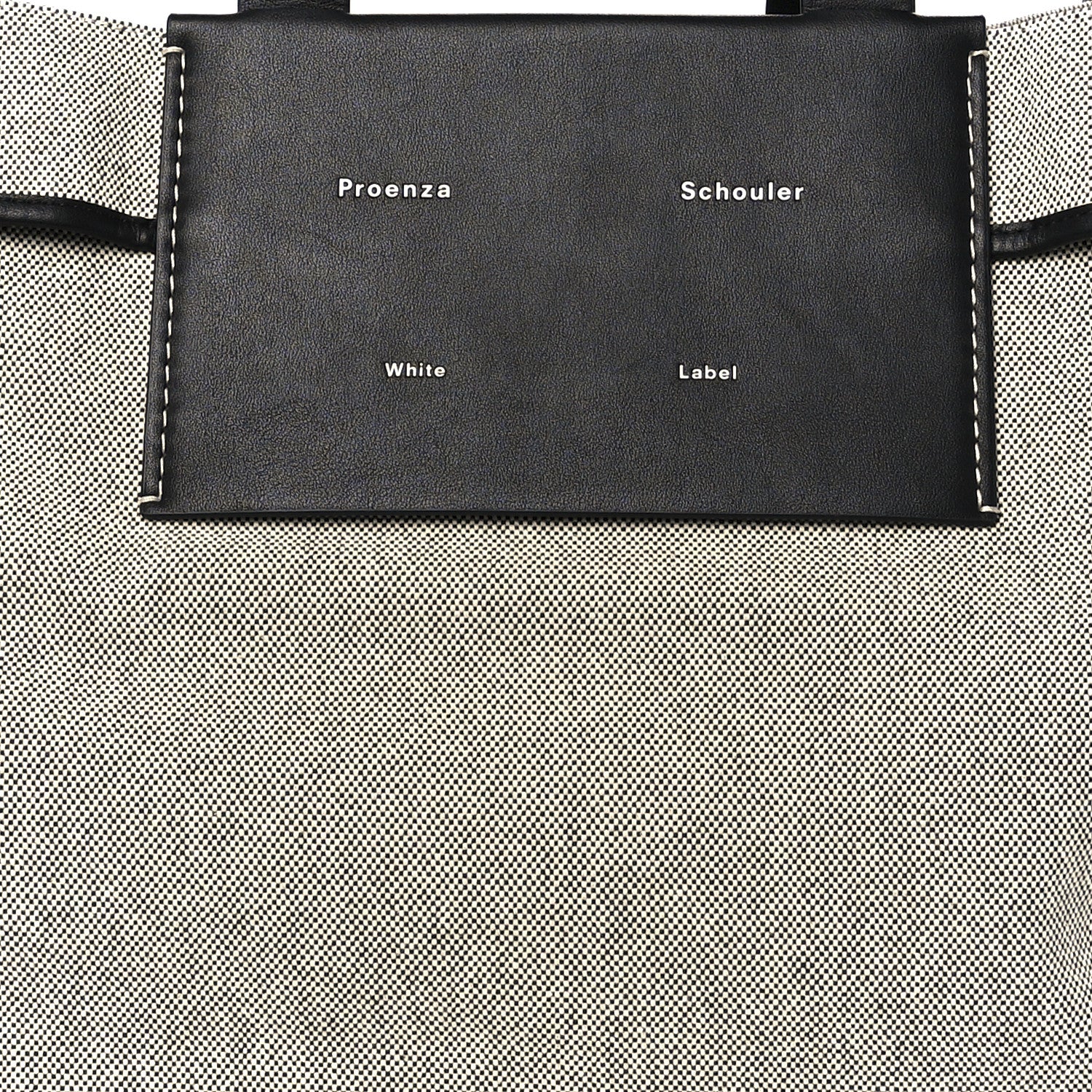Proenza Schouler Canvas Calfskin XL Morris Tote Optic White Black 9 of 12