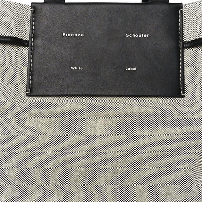 Proenza Schouler Canvas Calfskin XL Morris Tote Optic White Black 9 of 12