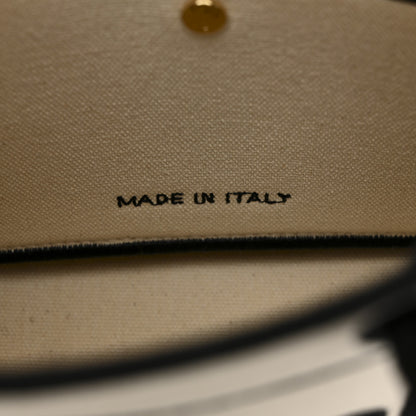 Fendi Fabric Jacquard Mini Roma Shopper Tote Natural Black 6 of 14