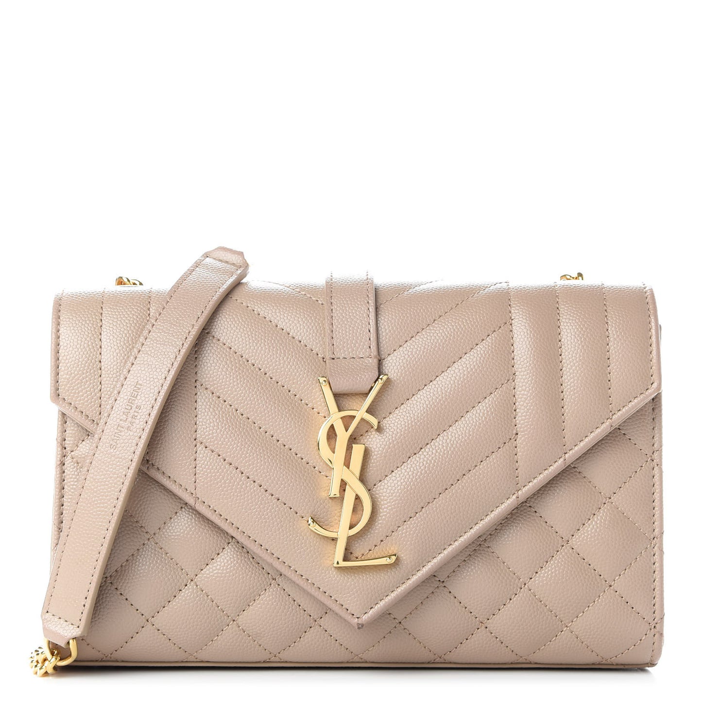 Grain De Poudre Textured Mixed Matelasse Triquilt Small Monogram Satchel Nude Powder