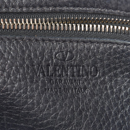 Valentino Garavani Pebbled Calfskin Small Rockstud Flip-Lock Messenger Bag Black 6 of 15