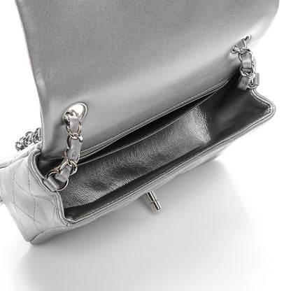 Chanel Metallic Lambskin Quilted Mini Rectangular Flap Silver 5 of 6