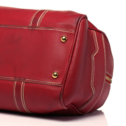 Louis Vuitton Tobago Leather Carryall Red 6 of 11