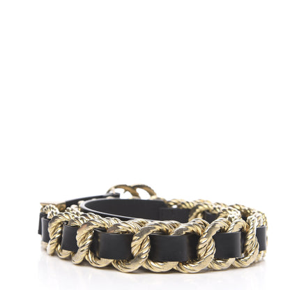 Gucci Calfskin Torchon Double G Chain 25mm Belt 90 36 Black 2 of 3