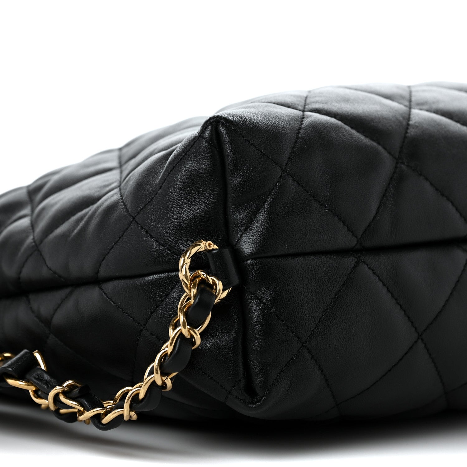 Chanel Lambskin Quilted Maxi Hobo Black 8 of 9