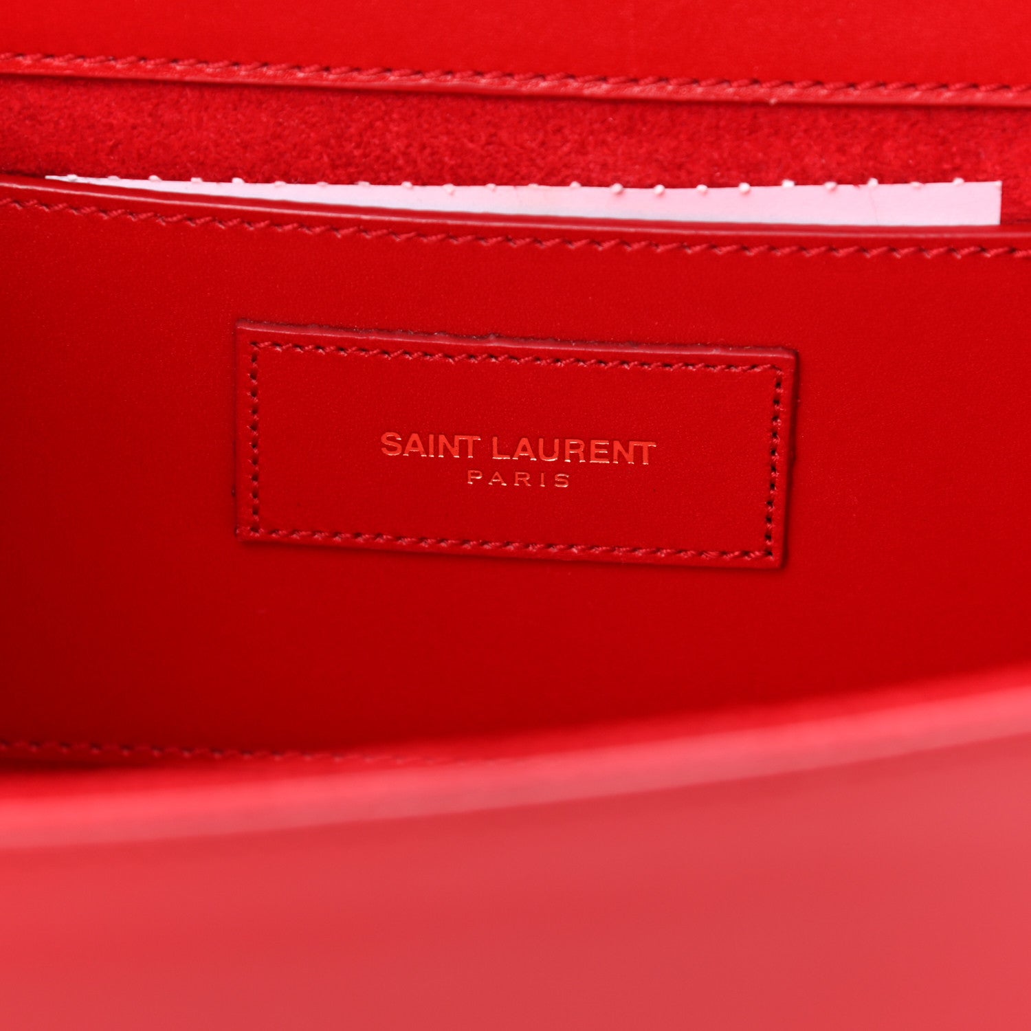 Saint Laurent Smooth Calfskin Medium Classic Monogram Kate Tassel Satchel Lipstick Red 6 of 15