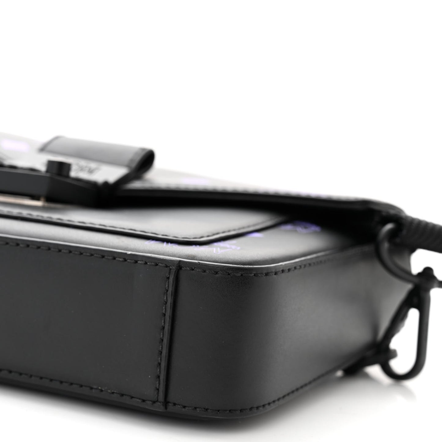 Calfskin Color Splash Logo Small Millie Crossbody Belt Bag Dahlia Purple