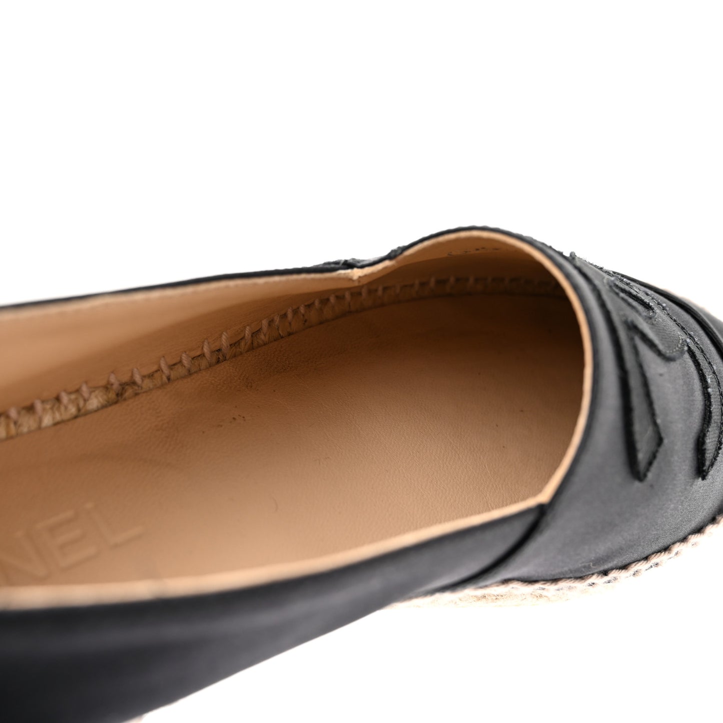 Satin Grosgrain Espadrilles 39 Black