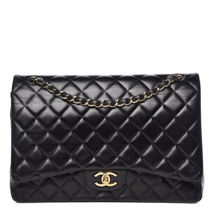 Chanel Lambskin Quilted Maxi Double Flap Black 1 of 15