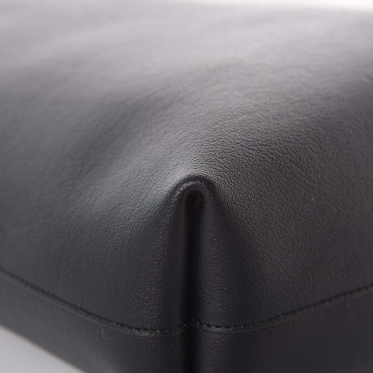 Calfskin Medium Shopping Tote Black