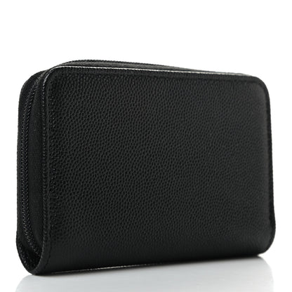Chanel Caviar Timeless CC Zip Around Coin Purse Black 3 of 7