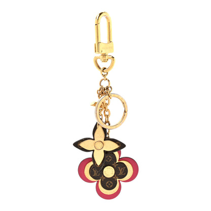 Louis Vuitton Monogram Blooming Flowers Bag Charm Key Holder Brown 1 of 4